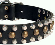 Custom Studded Leather Dog Collar for Bulldog Custom Studded Leather Dog Collar for Bulldog