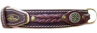 Padded Braided dog collar - Handmade Leather dog collar -