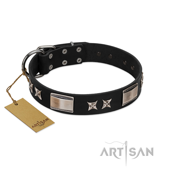 Top quality dog collar of full grain genuine leather