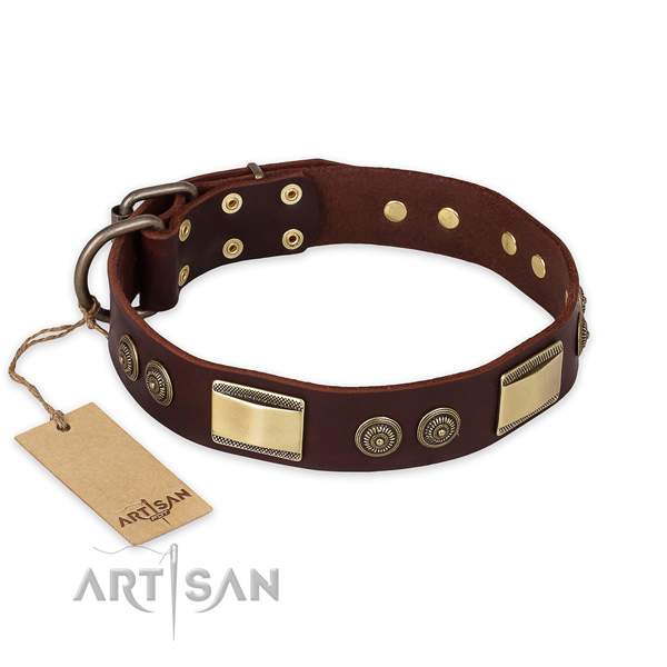 Awesome leather dog collar for easy wearing