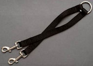 Stitched nylon coupler for walking 2 dogs-Length 12",Width 20mm Stitched nylon coupler for walking 2 dogs-Length 12",Width 20mm