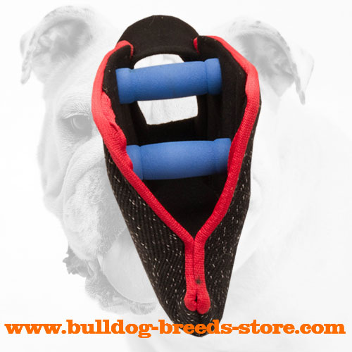 French Linen Bulldog Bite Builder with Padded Handles