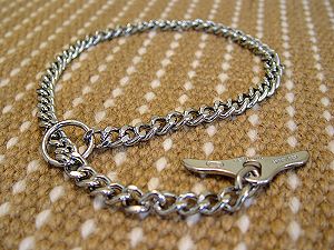 Choke chain dog collar with toggle steel chromium plated - 51025