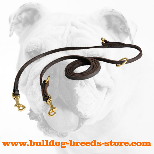 Durable Training Leather Bulldog Leash